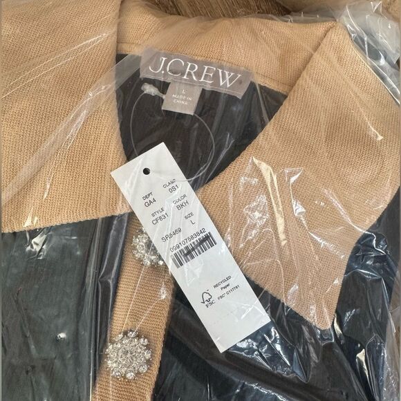 NWT J CREW Ribbed polo sweater-dress with jewel buttons - Picture 7 of 7